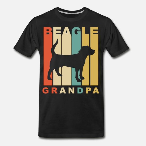 

retro style beagle grandpa dog grandparent t shirt men knitted short sleeve size s-3xl slim gift comfortable summer style original shirt