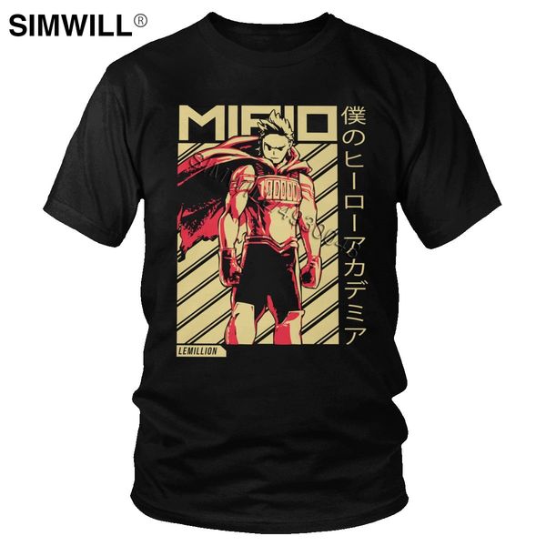 

vintage mirio togata t shirt men cool design cotton t-shirt short sleeve lemillion my hero academia tshirt japanese anime tee