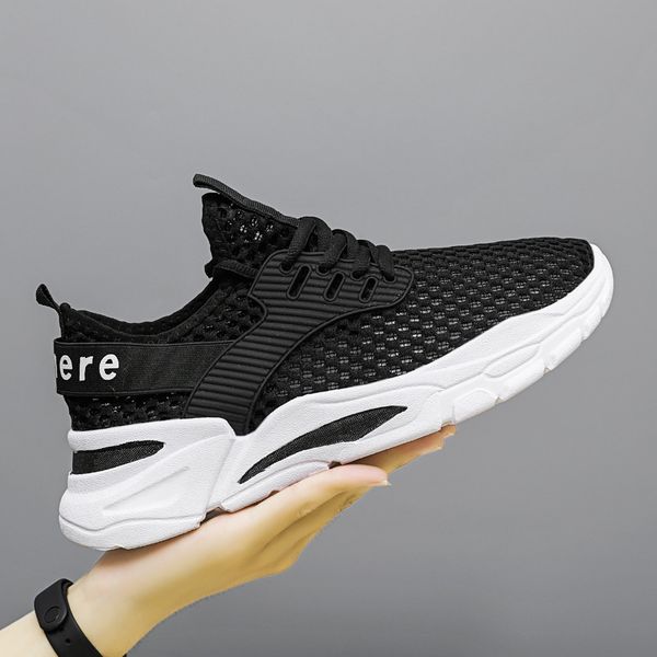 

breathable men sneakers black red male shoes comfortable non-slip brand men casual shoes unisex