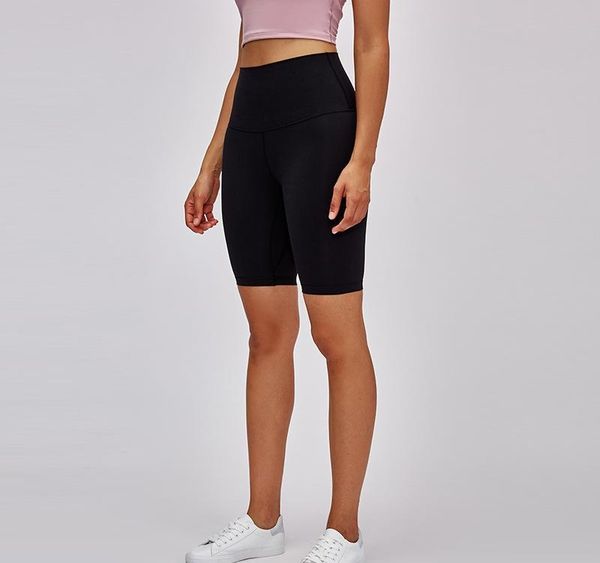 

nwt running short back waist fitness long bike short butter soft stretchy shorts sports shorts workout yoga gym workout, White;red