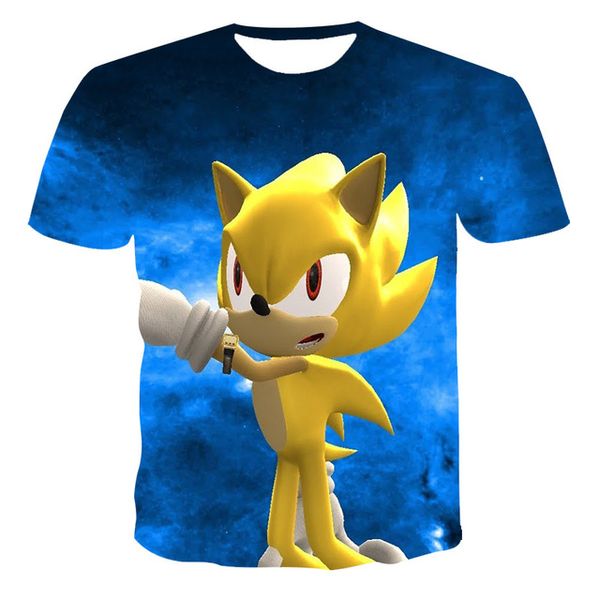 

men cartoon sonic hedgehog blue girls baby 3d print shirts oversized oversized oversized men clothing