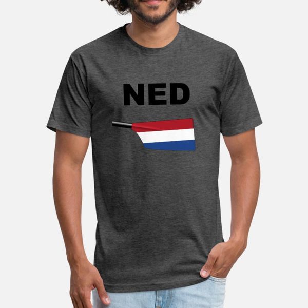 

ned netherland rowing aviron row boat t shirt men print tee shirt crew neck pattern famous humor summer style letters shirt