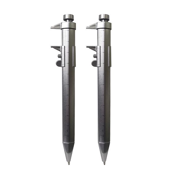 

caliper pen multifunction 0.7mm ballpoint pen gel ink vernier caliper roller ball stationery ball-point promotional, Blue;orange