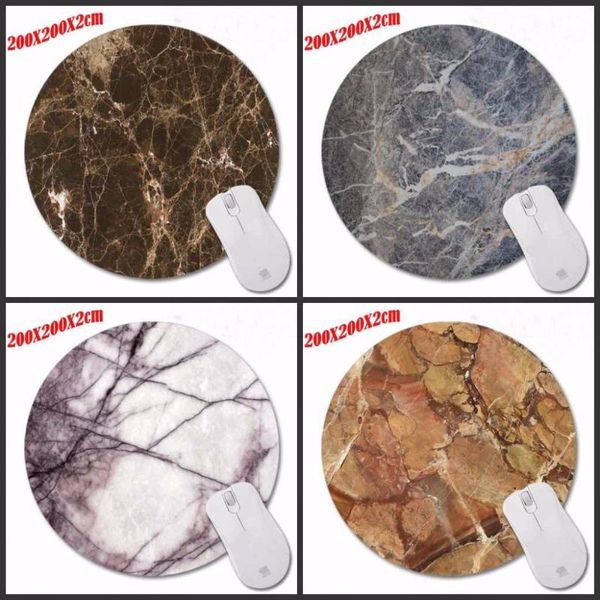 

mairuige arrivals round marble texture computer lopdeskbrown marble swirled mice mat optical anti-slip gaming mouse pad