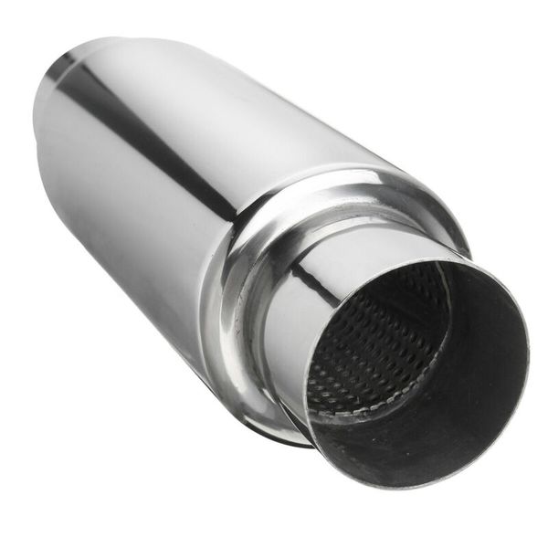 

car exhaust muffler 2.5 inch inlet stainless steel universal resonator 12 inch long performance muffler