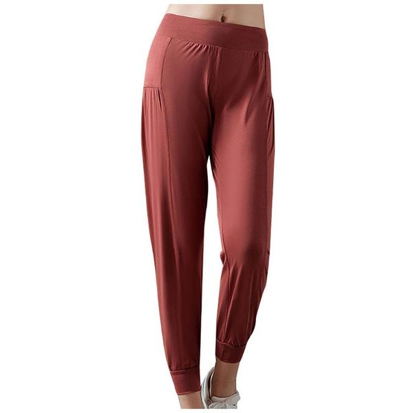 

women pants loose running fitness pants sweatpants yoga trousers, White;red