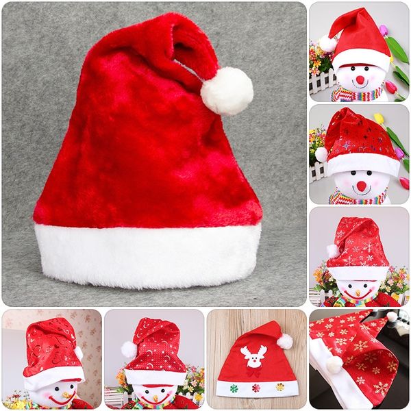 

non-woven cap children's non-woven hat velvet christmas hat christmas dress i2f19