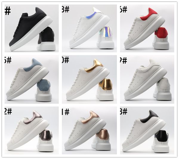 

2020 casual shoes womens mens trainers leather platform shoes flat chaussures de sport zapatillas suede sneakers, Black