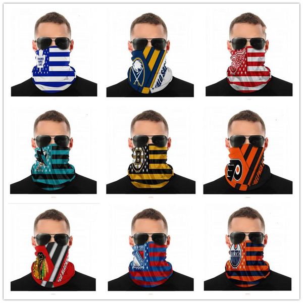 

hockey designer seamless bandana for rave face mask dust wind uv sun neck gaiter tube headwear motorcycle cycling riding running headbands, Black