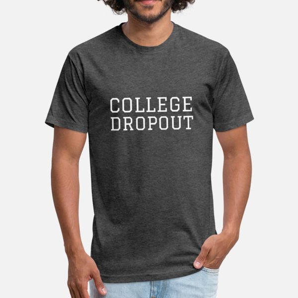 

college dropout t shirt men designing short sleeve s-xxxl kawaii graphic authentic summer style vintage shirt