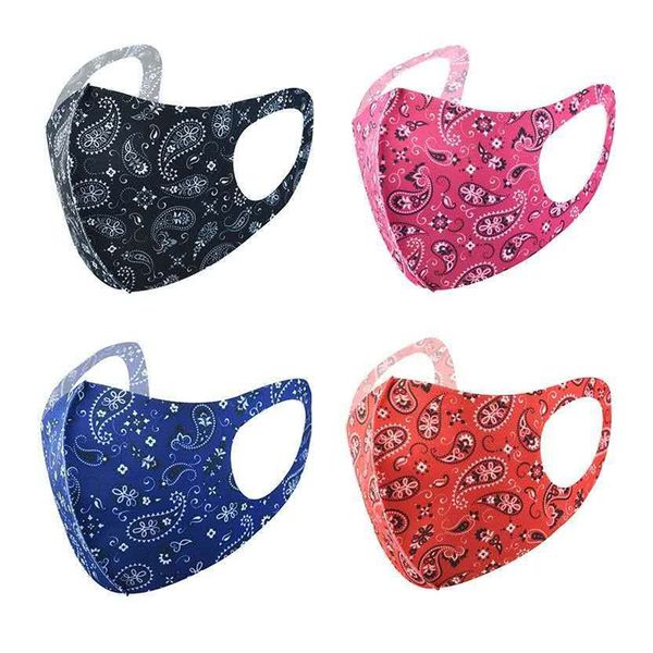 

women fashion floral printed mask dustproof windproof mouth cotton face mask outdoor riding quick-drying mask
