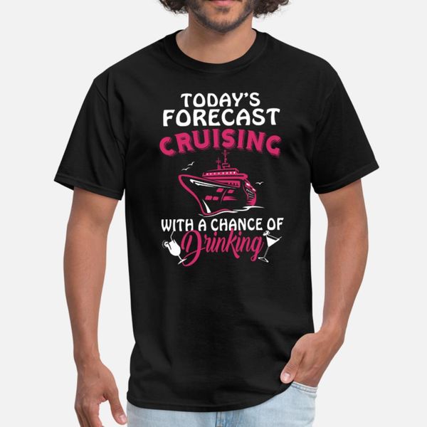 

today's forecast cruising t shirt men create 100% cotton s-3xl letter loose breathable summer cool shirt, White;black