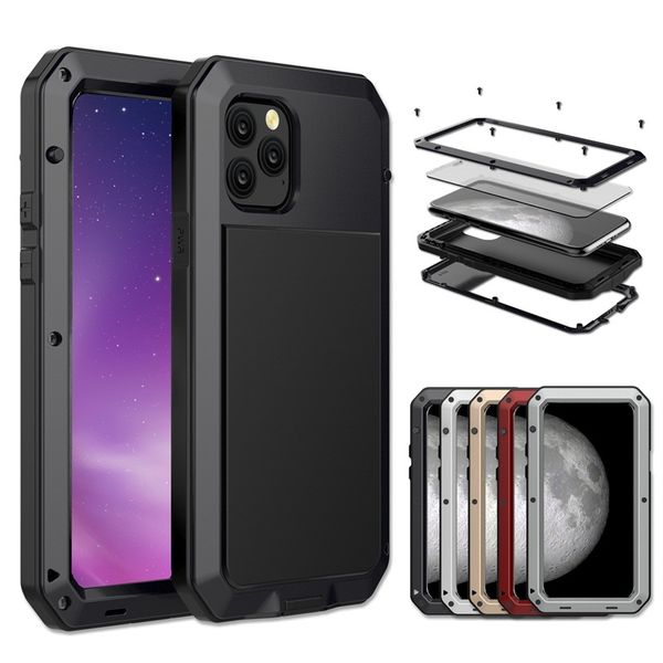 

metal aluminum phone case for iphone 11 pro max xr xs max 6s 7 8 plus x doom armor shockproof case cover