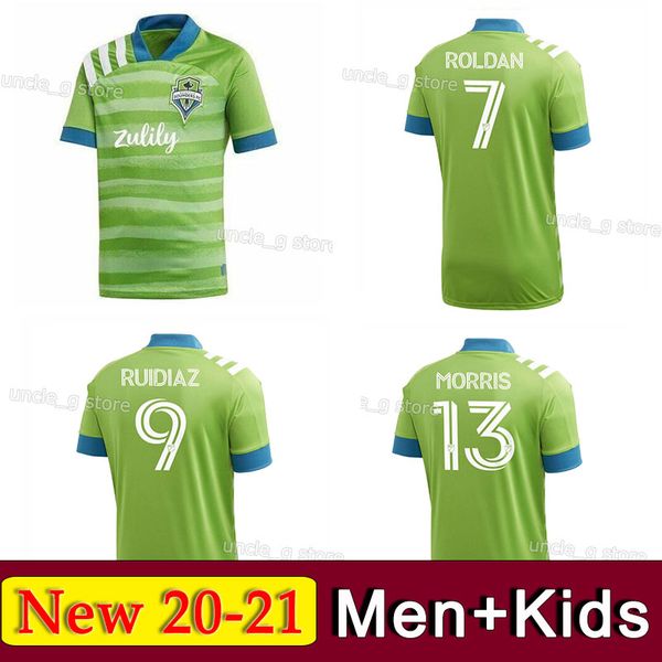 

2020 2021 mls seattle sounders fc soccer jersey 20/21 #13 morris joao paulo uniform mens+kids #7 roldan ruidiaz lodeiro football shirt, Black;yellow
