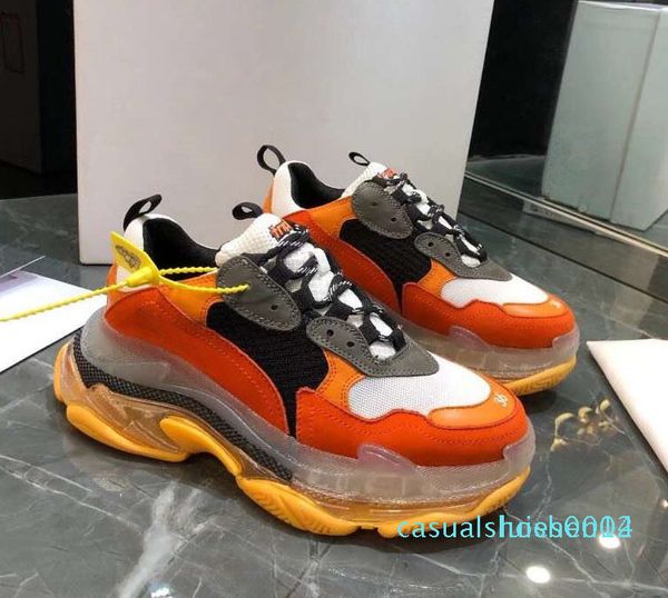 

luxury designers crystal bottom casual shoes triple s designer low old dad sneaker combination soles boots mens womens shoes sneakers c14, Black