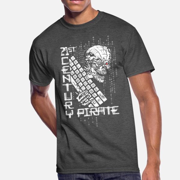 

21 century pirate hacker t shirt men print short sleeve crew neck original sunlight comical spring trend shirt