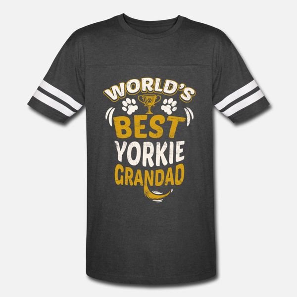 

world's yorkie grandad t shirt men designing tee shirt crew neck original interesting breathable summer family shirt