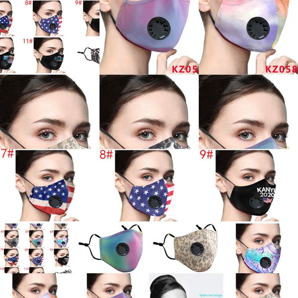 

cotton women face washable mask fashion face masks with pm2.5 filter breather valve anti-f 289v1