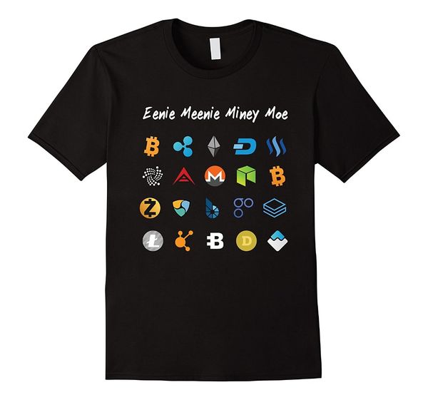 

2019 new summer tee shirt bitcoin litecoin ethereum eenie meenie miney moe t-shirt fashion t-shirt