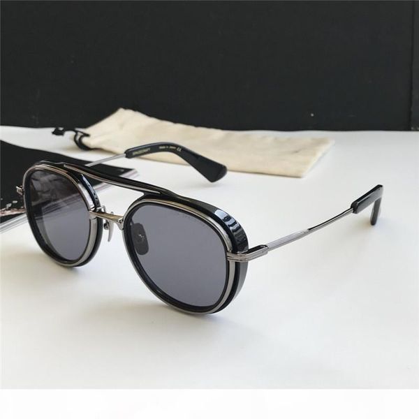 

cool mens designer pilot sunglasses black grey lens gafas de sol luxury designer sunglasses vintage glasses shades new with box, White;black