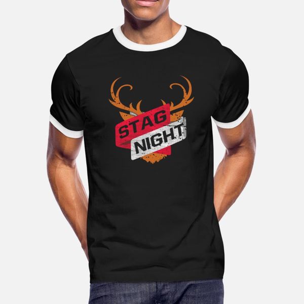 

stag night t shirt men designer 100% cotton o-neck cool cute basic summer style family shirt