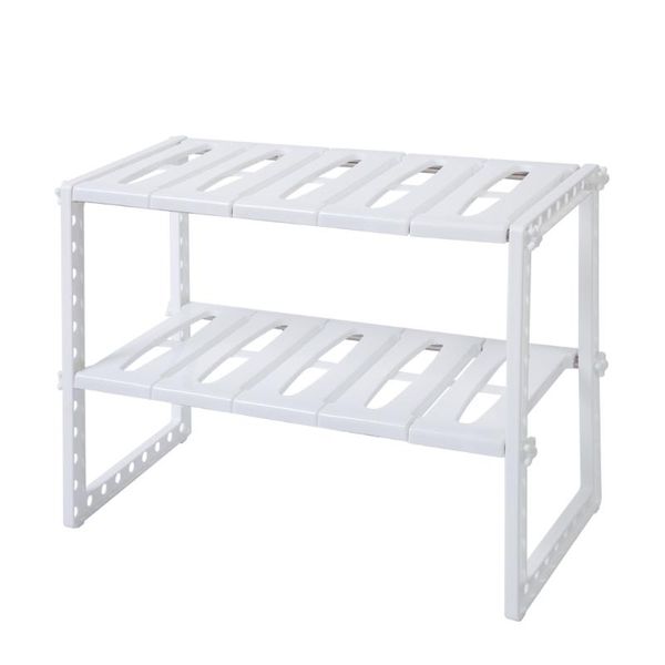 

us-w]classic korean-style stainless steel multi-functional kitchen sink rack white