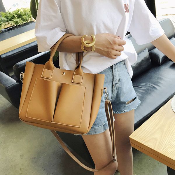 

female bag new european and american fashion large-capacity retro pu handbag shoulder messenger bag fashion