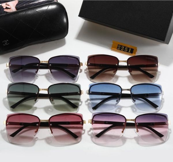 

mens sunglasses fashion sunglasses woman beach sun glasses gold half frame oversize glass lenses des lunettes de soleil with box cases, White;black