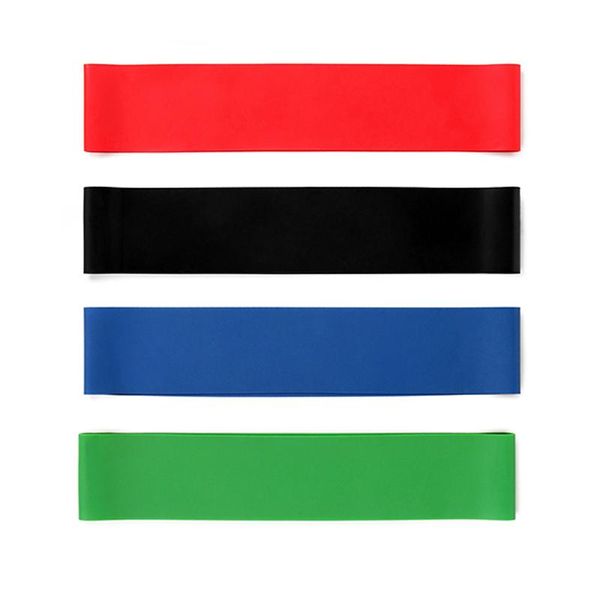 

600*50*0.5mm elastic designer headbantensile belt 4 rubber ring resistance bands workout with yoga fitness muscle fitness equipment expander