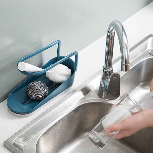 

drying hanger kitchen table soap storage rack sponge holder standing drain