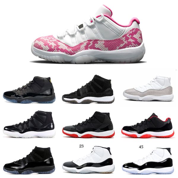 

11 men basketball shoes 11s snakeskin cap and gown concord orange trance bred women mens trainer sports sneakers 5.5-13