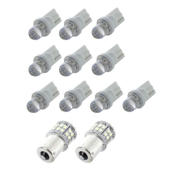 

10x w5w led nightlight bulb t10 2825 158 168 194 with 2x 1156 smd 50 led light bulb lamp 12v auto white flashing light