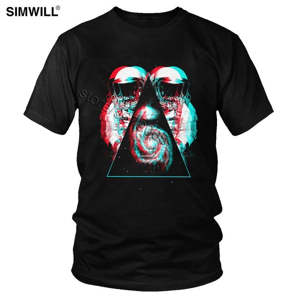 

brand new tee for men 100% cotton 3d space anonymous t shirt short sleeve glitch astronaut casual t-shirts gift idea clothes