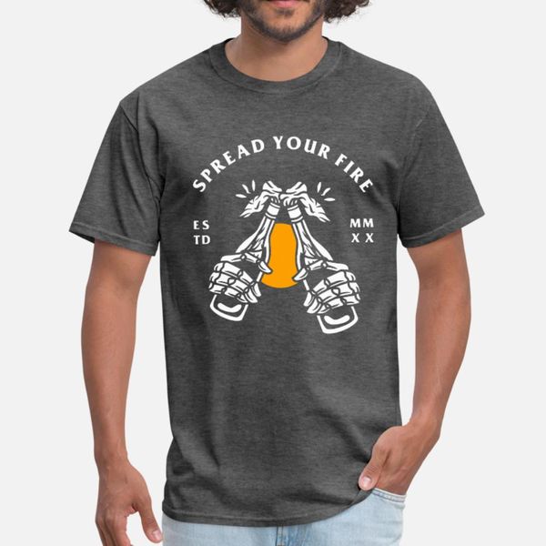 

spread youre fire t shirt men customize short sleeve o-neck solid color cute breathable spring family shirt