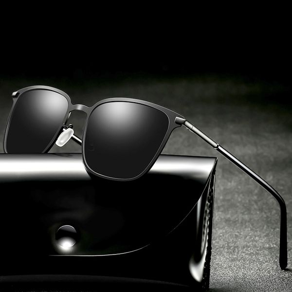 

polarized sunglasses for men sun glasses driving car eyewear for male square retro metal frame lenses sunglasses uv400, White;black