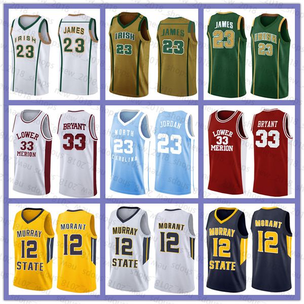 NCAA LeBron 23 James Bryant Jersey Michael 12 Ja Morant Dwyane 3 Wade Kyrie Tree Irving Jovem Kawhi Jarrett Leonard Culver Basquete