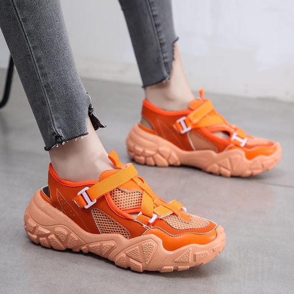 

summer new women sandals women casual shoes woman lightweight breathable buckle knot sandal sneakers sandalias mujer 35-40, Black