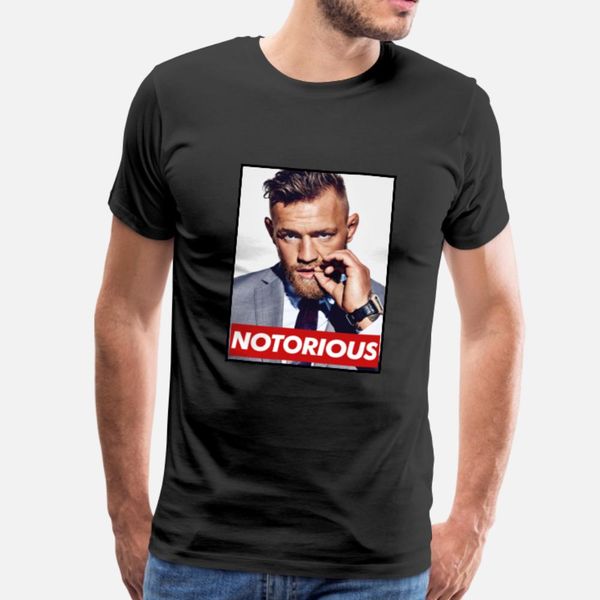 

conor mcgregor t shirt men knitted short sleeve round collar original graphic humor summer style pattern shirt