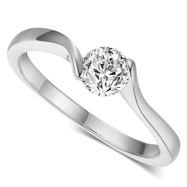 

elegant rose gold party finger rings for women female love promise ring romantic ladies wedding party jewelry valentine gifts, Golden;silver