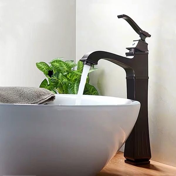 

bathroom sink faucets wzly basin black brown copper square single handle tall mixer faucet cold water tap torneira