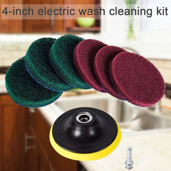 

4 inch tool scrubber heavy duty drill power electric household cleaning kit