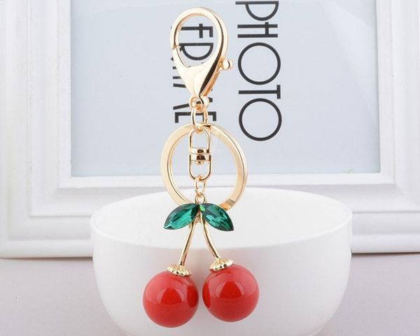 

pendants chain crystal purse ornaments cherry ring car metal handbag rhinestone keychains key red otsweet wwijv, Silver