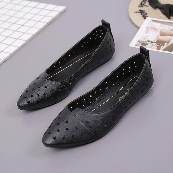 

shallow solid with basic slip-on pumps for women square toe fashion low heel ladies pumps casual pu sewing single shoes, Black