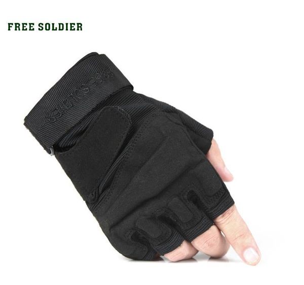

outdoor sport camping hiking riding climbing tactical gloves cycle gloves men s glove half finger gloves classic, Black