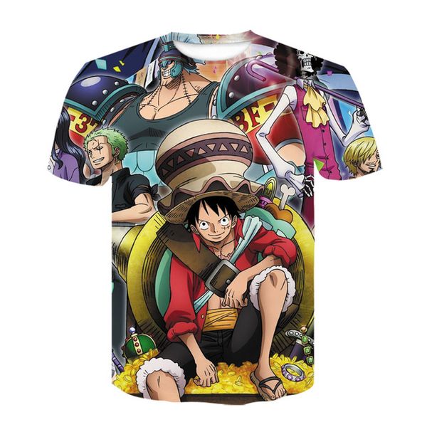 

japanese anime one piece cartoon luffy loose 3d print shirts harajuku funny harajuku men clothing