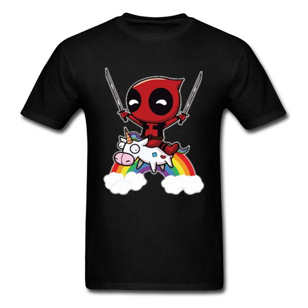 

deadpool t shirt men designer t-shirt rainbow tees mens tshirt black white funny clothing cowboy tees