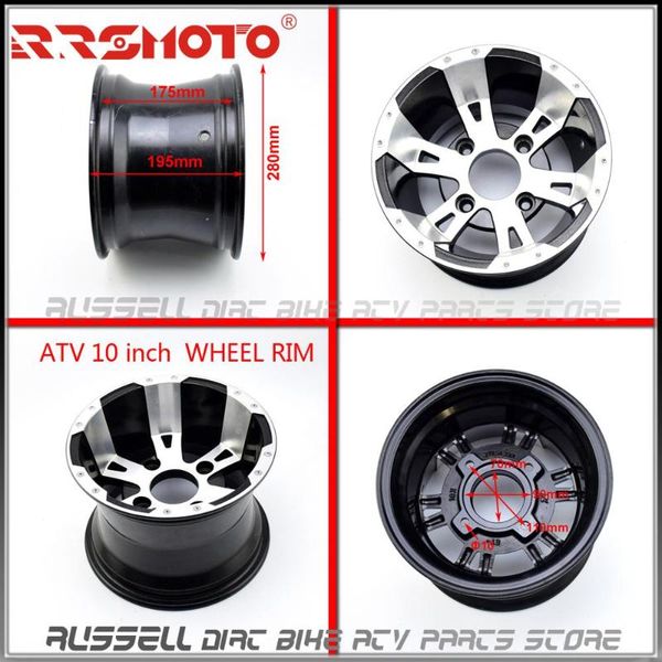 

aluminum 10 inch atv quad wheel rim go kart buggy drift trike off-road 4 wheel f 21/23x7- 20/22x10-10