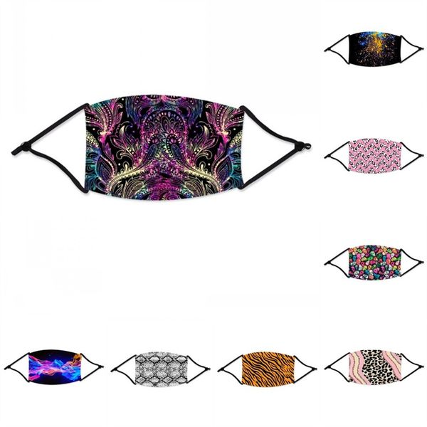 

foldable mascarilla leopard print skull printing respirator earloop washable face mask with pm2.5 filter 4 2zyd e2