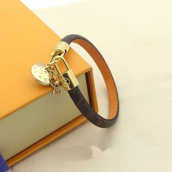 

europe america fashion lady women round print flower design engrave v letter tassels charm leather bracelets bangle, Black