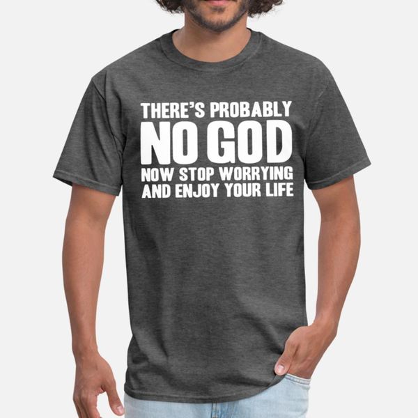 

нет, вероятно, нет бога, атеист атеизм докинз е тенниска мужчин custom 100% хлопок o шеи семья солнечный свет дышащий летом семейный рубашки